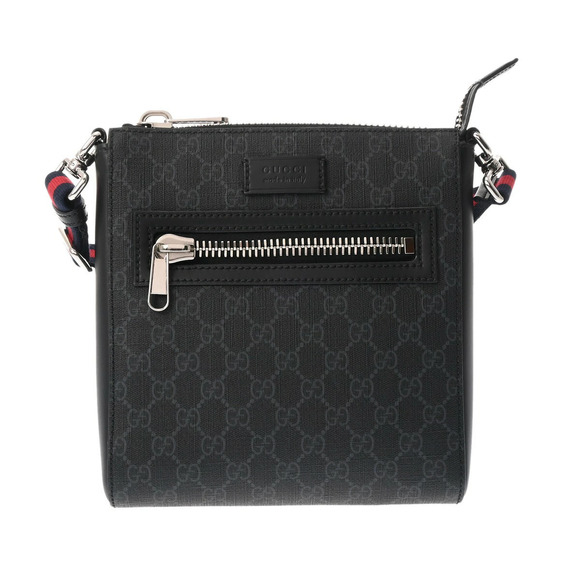 Gucci Handbags - GUCCI GG Supreme Messenger Bag Black Canvas Leather Shoulder